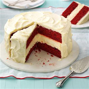 Cheesecake Layered Red Velvet Cake Recipe